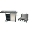 thumbnail image 1 of Razor Universal Rolling Prep Cart w/25" Double Burner LP Propane Gas Grill, 1 of 11