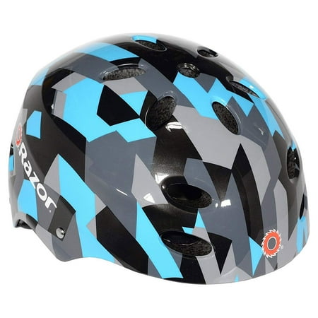 Razor V17 Geo Multi-Sport Child's Helmet, Black/Blue