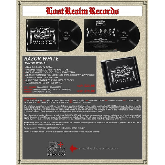 Razor White - Razor White - Music & Performance - Vinyl