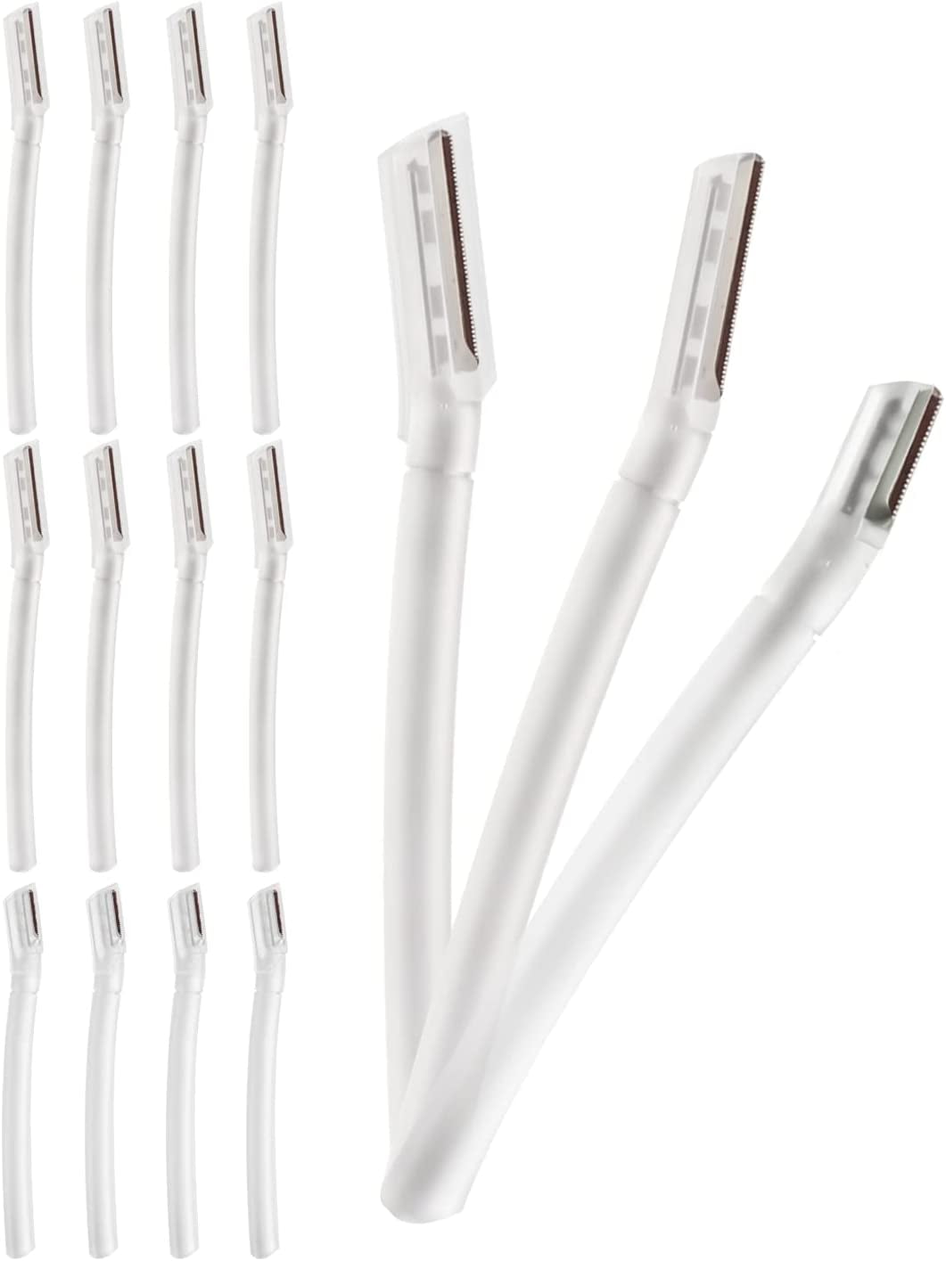 Razor for Women Face, 15 Pcs Microblade Eyebrow Razors, Multipurpose Dermaplaning Tool for Face, Peach Fuzz Removal, Face shavers for Women and Men (Transparent)