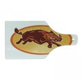 thumbnail image 1 of Razorback Cutting Board, Retro Emblem Design of Attacking Wild Boar in Oval Frame, Decorative Tempered Glass Cutting and Serving Board, in 3 Sizes, by Ambesonne, 1 of 2