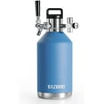 thumbnail image 1 of Razorri 128oz Stainless Steel Beer Growler, Double-Wall Vacuum Insulated Carbonated Keg with Professional Bar Tap and Pressurized CO2 Regulator, 1 Gallon, Ocean Blue, 1 of 7