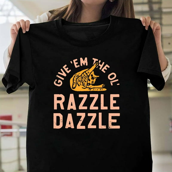 Razzle Dazzle Fun And Bold Retro Style 70s 80s Unisex T-Shirt, Groovy Vibe V70903, Up to Size 5XL