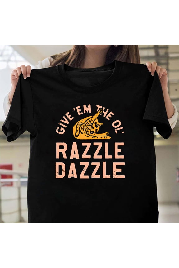 Razzle Dazzle Fun And Bold Retro Style 70s 80s Unisex T-Shirt, Groovy Vibe V70903, Up to Size 5XL
