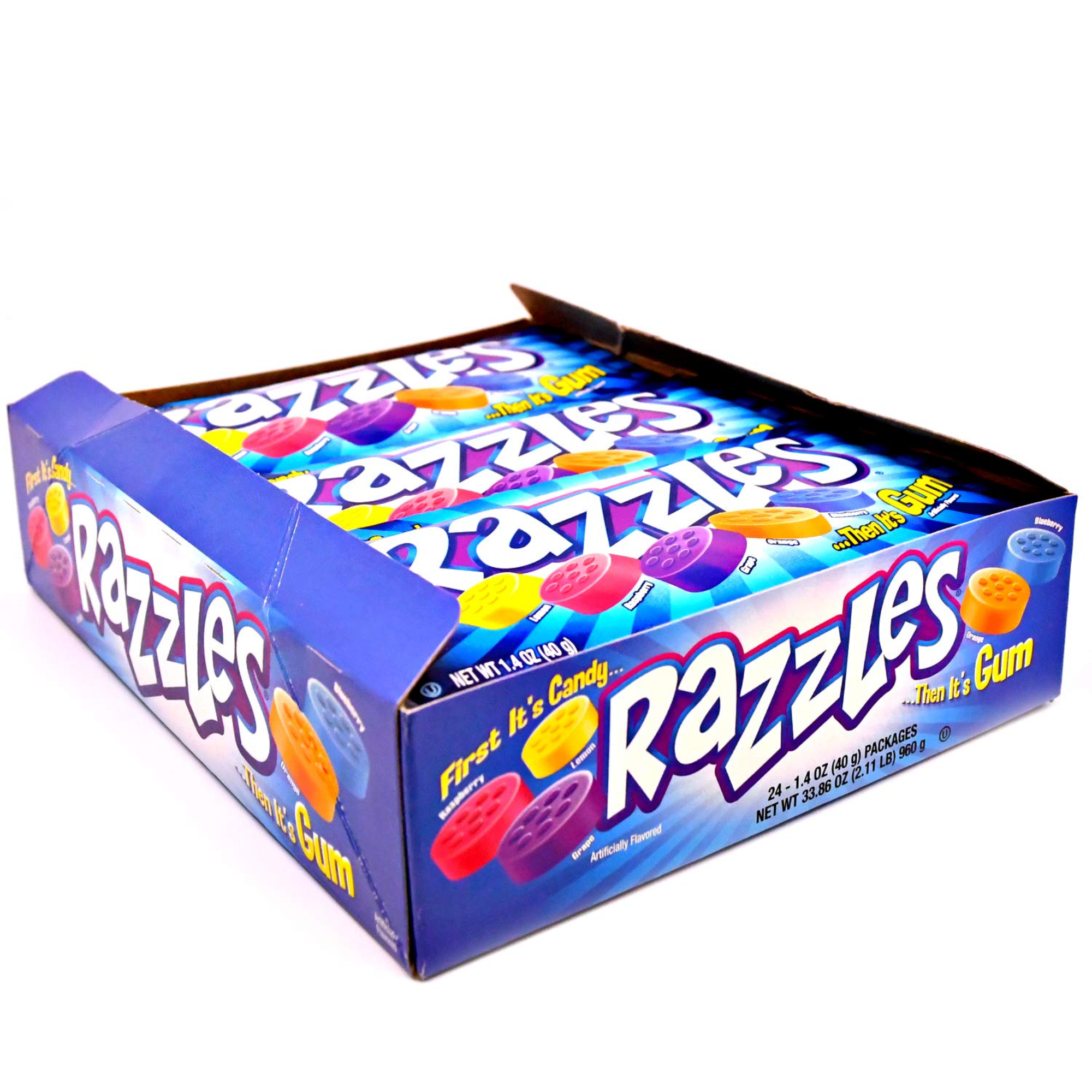 Razzles ORIGINAL Flavor Candy Gum 1.4 Ounce (Pack of 24)