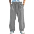 thumbnail image 1 of Razzly Apparel Athletic Fit Pants Men Mens Relaxed Fit Warm 42x29 Mens Pants Men Stretch Pants 6 Toe Band Mens Casual Pants Relaxed Fit Sports Pants for Men Relaxed Fit Pants Little Chinos(Grey,S), 1 of 5