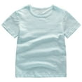 thumbnail image 1 of Razzly Big Boy's Tee,Solid Color Kid Short Sleeve Boys Cotton Tees Teen Athletic Shirt Boy Clothes Summer(Light Blue,13-14 Years), 1 of 2