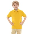 thumbnail image 1 of Razzly Big Boys Golf Shirts, Solid Color Sport Boys Polo Shirts Tween Tops Short Sleeve Soft & Comfortable Boys' Hawaiian Shirts Short Sleeve(Yellow,12-13 Years), 1 of 5