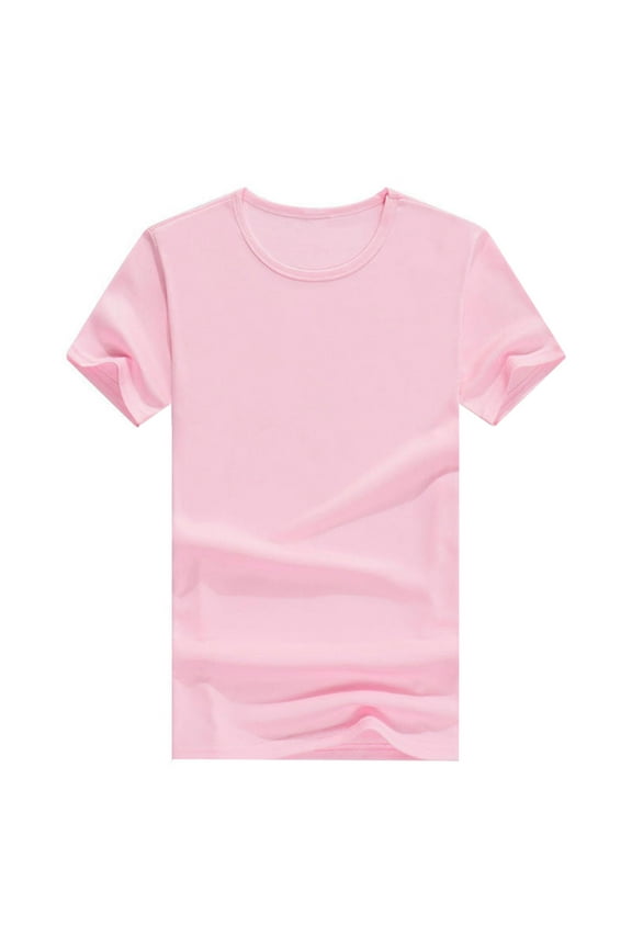 Big Boys Tee,Solid Color Shirts Boys Short Sleeve Lightweight Cotton T-Shirts Teen Athletic Shirt Summer Shirts for Boys(Pink,12-14 Years)
