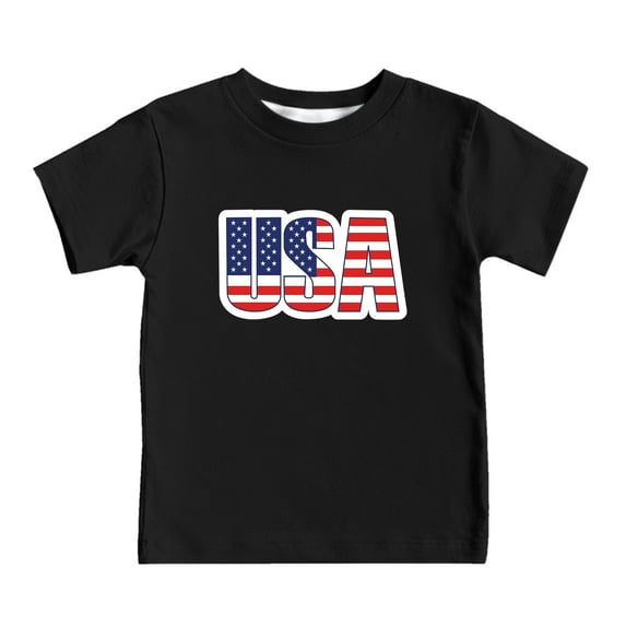 Razzly Big Boys Unisex Boys Shirt,USA Polyester Youth Short Sleeve Full Tee Lightweight Cotton T-Shirts Tween Athletic T Shirt Boy Summer Shirt(Black,11-12 Years)