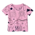 thumbnail image 1 of Razzly Big Girls Shirts Short Sleeve, Graffiti T-Shirts Graphic Kids Short Sleeve Shirts Girls Cotton T Shirts Kids Basic T-Shirts Toddler Summer Shirt(Pink 12-13 Years), 1 of 4