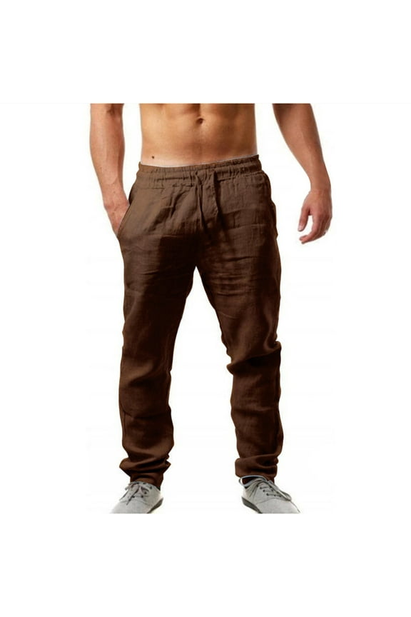 Casual Tie Flat Front 13 1 Tie Band Mens Linen Pants Boy Fluff Yeah Slide Pole Sweat Pants Size 1 Trousers for Men Women Summer Pants Chinos Pants Men Stretch Elastic Pants for Men(Coffee,3XL)