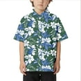 thumbnail image 1 of Razzly Child Boys' Clothes, Hawaiian Boys School Uniform Little Boys Boys Casual Dress Shirt Button Down Shirt Little Boy Clothes(Green,5-6 Years), 1 of 3