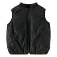thumbnail image 1 of Razzly Child Boys Thermal Vest Lightweight Breathable Quilted Sleeveless Jacket for Outdoor Active Wear with Stand Collar and Pockets(Black,5-6 Years), 1 of 9