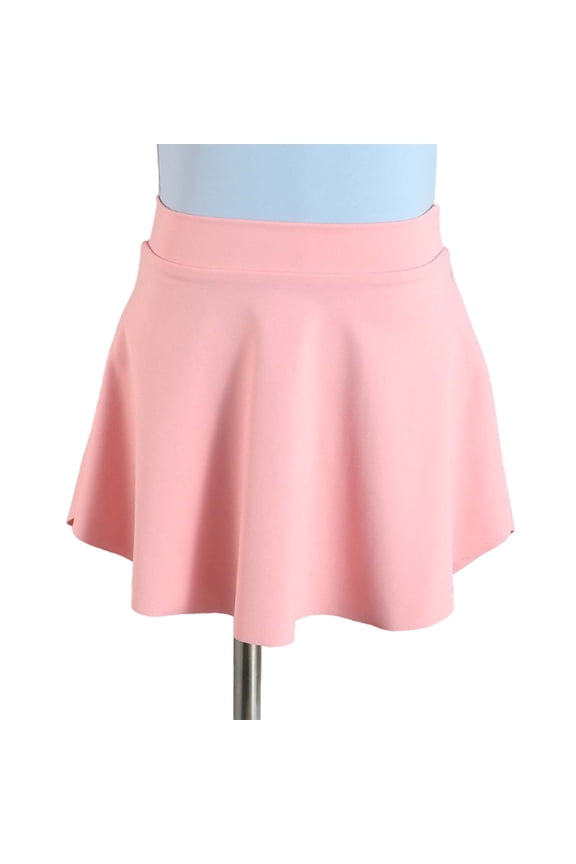 Child Girls Skirts Flared Hem Stretchy Waist Casual Summer Skirt For Kids Comfortable Playwear Elastic Waistband Flowy Design Girls Outfit Women Skirts School Pageant Hoop Skirt(Red,8-9 Years)