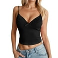 thumbnail image 1 of Razzly Elegant Women's Lace Camisole V Neck Spaghetti Strap Knit Tank Top For Versatile Daily Wear(Black,XL), 1 of 5