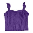 thumbnail image 1 of Razzly French Style Lace Trim Backless Tank Top For Women Stylish Apparel(Dark Purple,S), 1 of 4