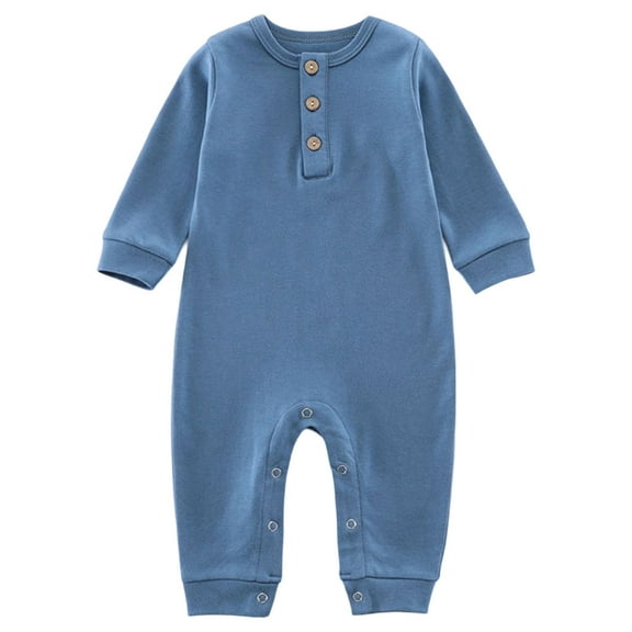 Razzly Boys Bodysuits Baby Long Sleeve Playsuit Comfortable Clothing for Everyday Activities and Outdoor(Blue,3-6 Months)