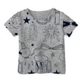 thumbnail image 1 of Razzly Little Girl Shirts Short Sleeve, Graffiti Graphic T Shirts Girls Short Sleeve T Shirt Cotton Tee Shirts Basics Tshirt Cute Summer Shirts for Teens(Grey 3-4 Years), 1 of 4