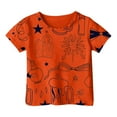 thumbnail image 1 of Razzly Little Girl T-Shirt, Graffiti Graphic Tee Shirt Kids Short Sleeve Shirts Cotton Tee Shirts Basics T Shirt Teen Girl Summer Shirts(Orange 4-5 Years), 1 of 4
