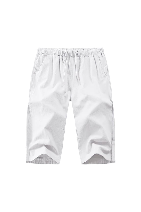 Men Linen Capri Pants Baggy Harem Pants Drawstring Yoga Beach Pants Little Fuzzy Boy 12 Casual Memory Relaxed Fit Pants Mens Casual Pants Relaxed Fit L Star Apparel Toe Band Relaxed(White,4XL)