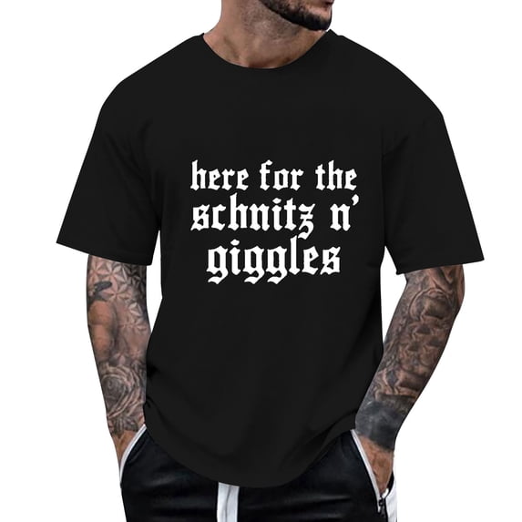 Razzly Men T Shirts Funny Print Graphic Tee Comfortable Short Sleeve Casual Summer Top for Daily Wear Outdoor Activities(Black,XL)
