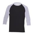 thumbnail image 1 of Razzly Men's 3/4 Sleeve Baseball Raglan T Shirt Casual Soft Breathable Comfortable Sports Tee Long Sleeve Classic Fit(Light Gray1,XL), 1 of 3