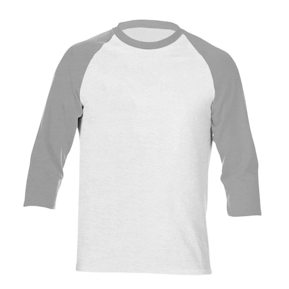Razzly Men's 3/4 Sleeve Baseball Raglan T Shirt Casual Soft Breathable Comfortable Sports Tee Long Sleeve Classic Fit(Light Gray3,2XL)