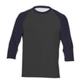 thumbnail image 1 of Razzly Men's 3/4 Sleeve Baseball Raglan T Shirt Casual Soft Breathable Comfortable Sports Tee Long Sleeve Classic Fit(Navy3,M), 1 of 3