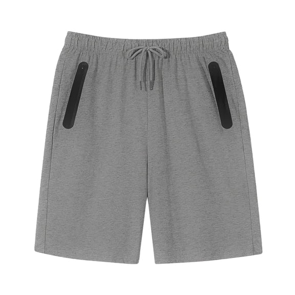 Razzly Men's Casual Shorts Comfortable Loose Fit Running Sports Pants Breathable Pure Color Leisure Shorts For Daily Outings Memory Summer Short Outfits Shorts Half Pants for Men Workout(Grey,6XL)