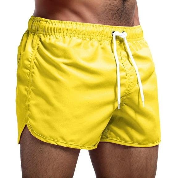 Razzly Men's Casual Shorts For Everyday Wear Straight Cut Lightweight And Comfortable Design For Spring Summer And Fall Glitter Shorts for Men Basketball 4 1 Fuzzy Gymnastics Shorts Men(Yellow,S)