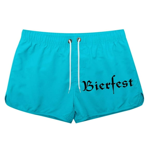 Razzly Men's Swim Board Shorts Beach Shorts With Sports Print Casual 3 Inch Trunks For Swimming Surfing Mens Board Shorts Stretch Men Swimsuits Trunks Swim Trunks Long Mens Swimsuit(Light Blue,M)