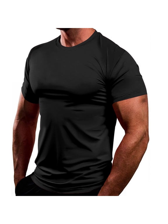 Mens Casual T Shirts Big Man Shirts Big And Tall Mens Tee Shirts Big And Tall Shirt All Mens Large Tall T Shirts for Men Dark Shirt for Men 3xlt Shirts for Men Big And Tall Men(Black,3XL)