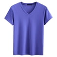 thumbnail image 1 of Razzly Mens Graphic T Shirt V Neck T Shirts for Men Shirts Big And Tall Plain T Shirts Pack Mens Short Sleeve T Shirts Long Sleeved Shirts Mens Shirt Packs Big & Tall Shirts for Men Men Plain(Blue,L), 1 of 4