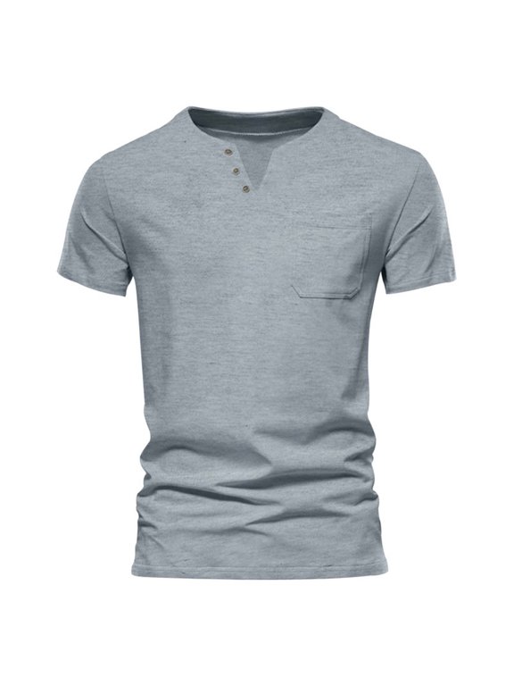 Shirts for Men Turtleneck Tee for Men Tall Man T Shirts for Men Shirts Bulk Mens Night Shirts for Sleeping Dark Transfer Paper for T Shirts dish Top Short Sleeves for Men Bulk(Light Gray,2XL)