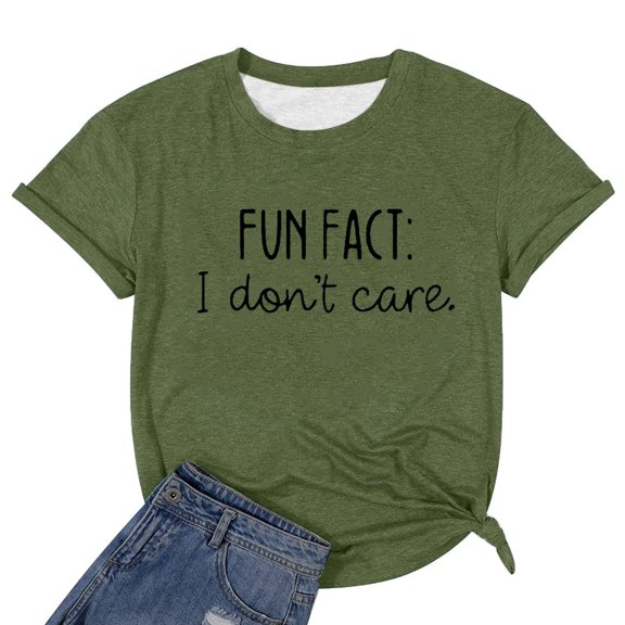Razzly Stylish Women's T-Shirts Graphic Printed Casual Tee Soft Comfortable Short Sleeve Top Everyday Fashion Blouse for Women(Army Green,L)