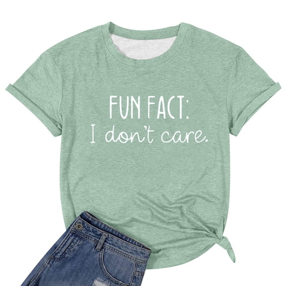 Razzly Stylish Women's T-Shirts Graphic Printed Casual Tee Soft Comfortable Short Sleeve Top Everyday Fashion Blouse for Women(Light Green,S)