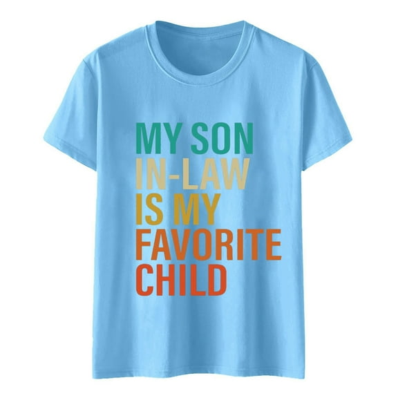 Razzly Women's Outfit Women’s T-Shirts - Funny Family Matching Tee for Enthusiasts Playful Idea for Family Bonding and Laughter(Light Blue,S)