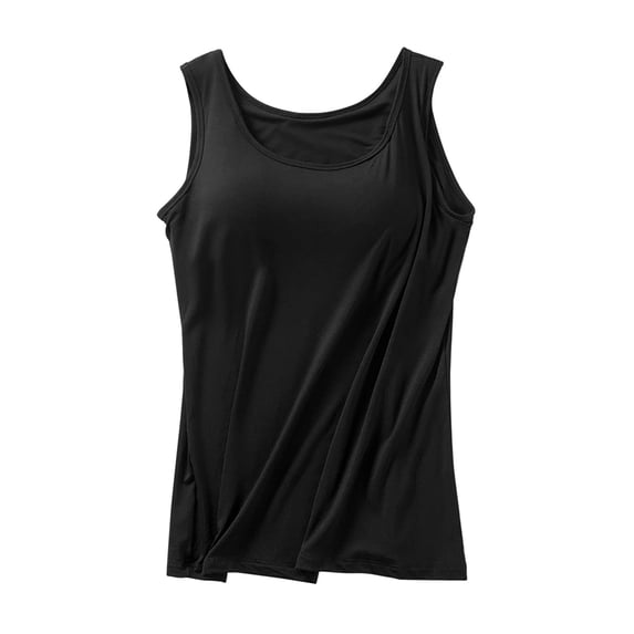 Razzly Women's Seamless Sports Bra Tank Top with Built In Support Yoga Camisole Comfortable Stretchy Workout Wear(Black,3XL)