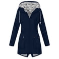 thumbnail image 1 of Razzly Women's Zipper Women's Hardshell Outdoor Hooded Hiking Jacket Lightweight Windbreaker 90s Jackets Rain Jacket Hood Hiking Tops Women Coat plus Size Women And Windbreaker Women Large(Navy,S), 1 of 4