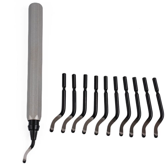 Rb1000 Handle Burr Deburring Remover Cutting Tool with 10Pcs Rotary Deburr Blade