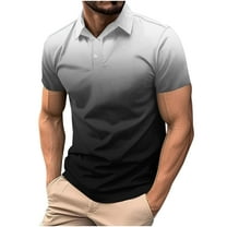 RbCulf Mens Gradient Henley Shirts Savings Clearance Moisture Wicking Tops Relaxed Fit Tennis T Shirt Short Sleeve Athletic Golf Tee Shirt
