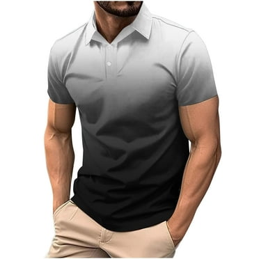 RbCulf Mens Gradient Henley Shirts Savings Clearance Moisture Wicking Tops Relaxed Fit Tennis T Shirt Short Sleeve Athletic Golf Tee Shirt