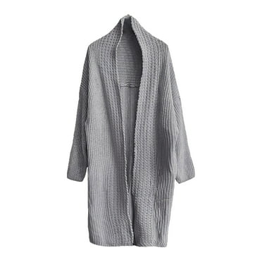 RbCulf Prime Day Deals of the Today! Long Solid Knit Sweater for Womens Fall Winter Drape Cardigan Sweaters Classic Long Sleeve Knit Cardigans Homewear