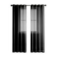 thumbnail image 1 of Rbaofujie ‌98 Inch Black Semi-Sheer Curtains - Light Filtering Linen Drapes with Grommet Top for Bedroom/Living Room (1 Panel, 39"W x 98"L, Blackout Sheer)‌, 1 of 7