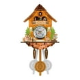 thumbnail image 1 of Rbaofujie Aesthetic Room Decor Cuckoo Cuckoo Wall Clock Chime Alarm Clock Retro Clock Wooden Living Room ClockWedding Decorations Multi-color, 1 of 3