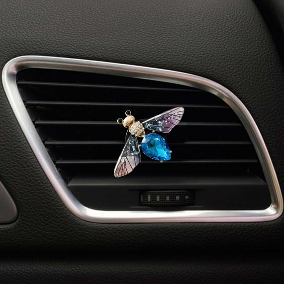 Rbaofujie Apartment Decor Diamond Insect Car Vent Clip Freshener Honeybee Car Vent Aromatherapy ClipBack To School Decorations Blue