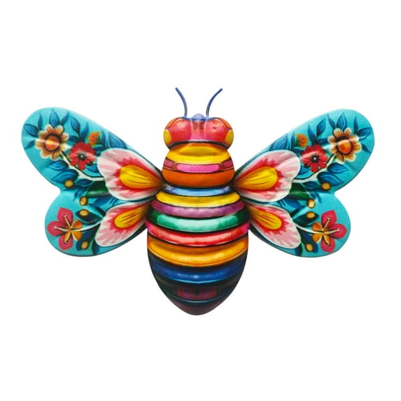 Rbaofujie Bathroom Decor Wrought Iron Bees Home Pendants Hardware Crafts Metal ProductsYard Decor Multi-color