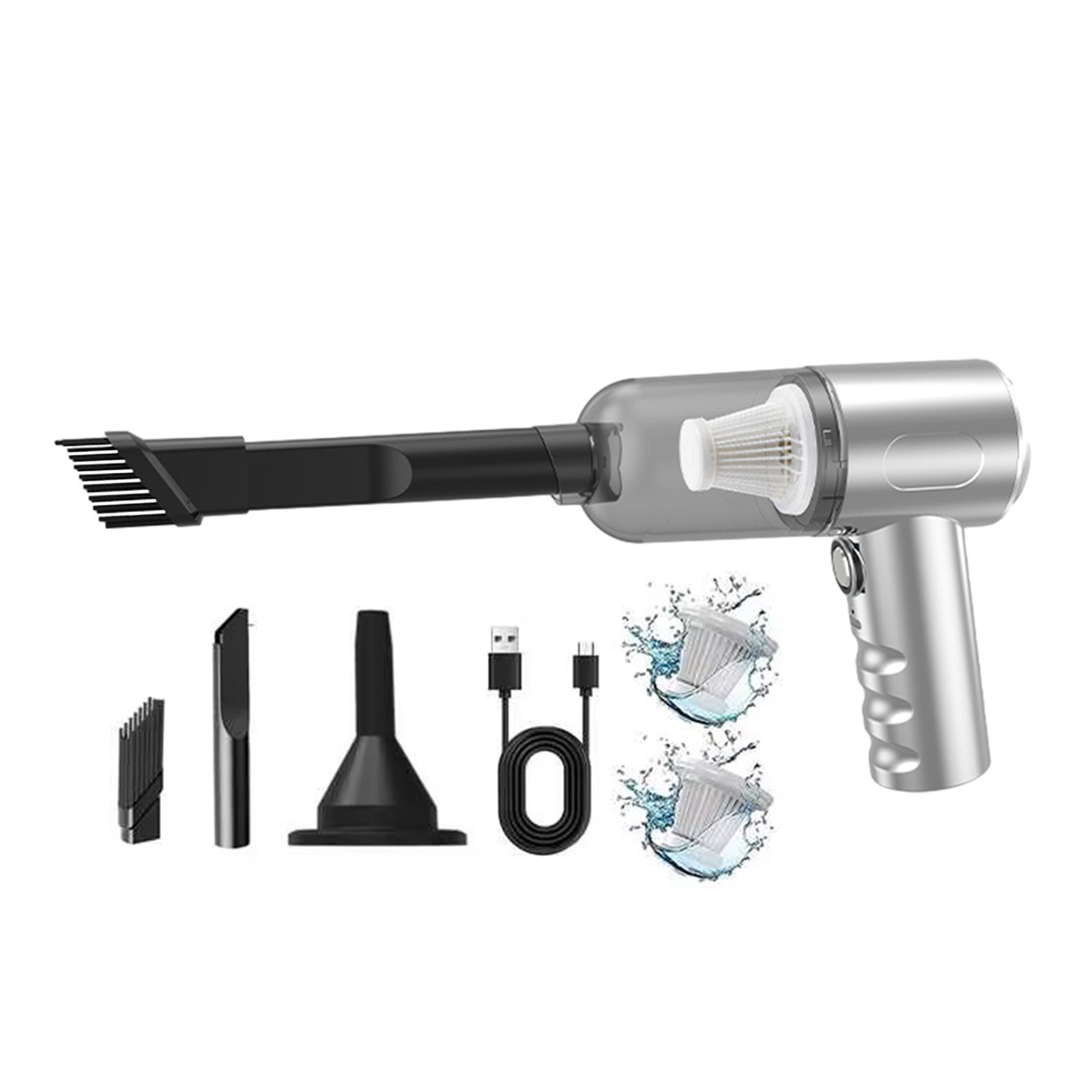 Rbaofujie Compressed Air Duster & Mini Vacuum Cleaner, 45000rpm ...