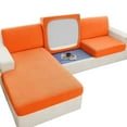 thumbnail image 1 of Rbaofujie Couch Slipcover Sofa Cover Stretch Sofa Cover, Sofa Fabric Furniture Cover, High Stretch Sofa Cover Pet Dog Friendly Non-slip, Oversized Elastic Furniture Cover Sofa Slipcovers Orange, 1 of 5